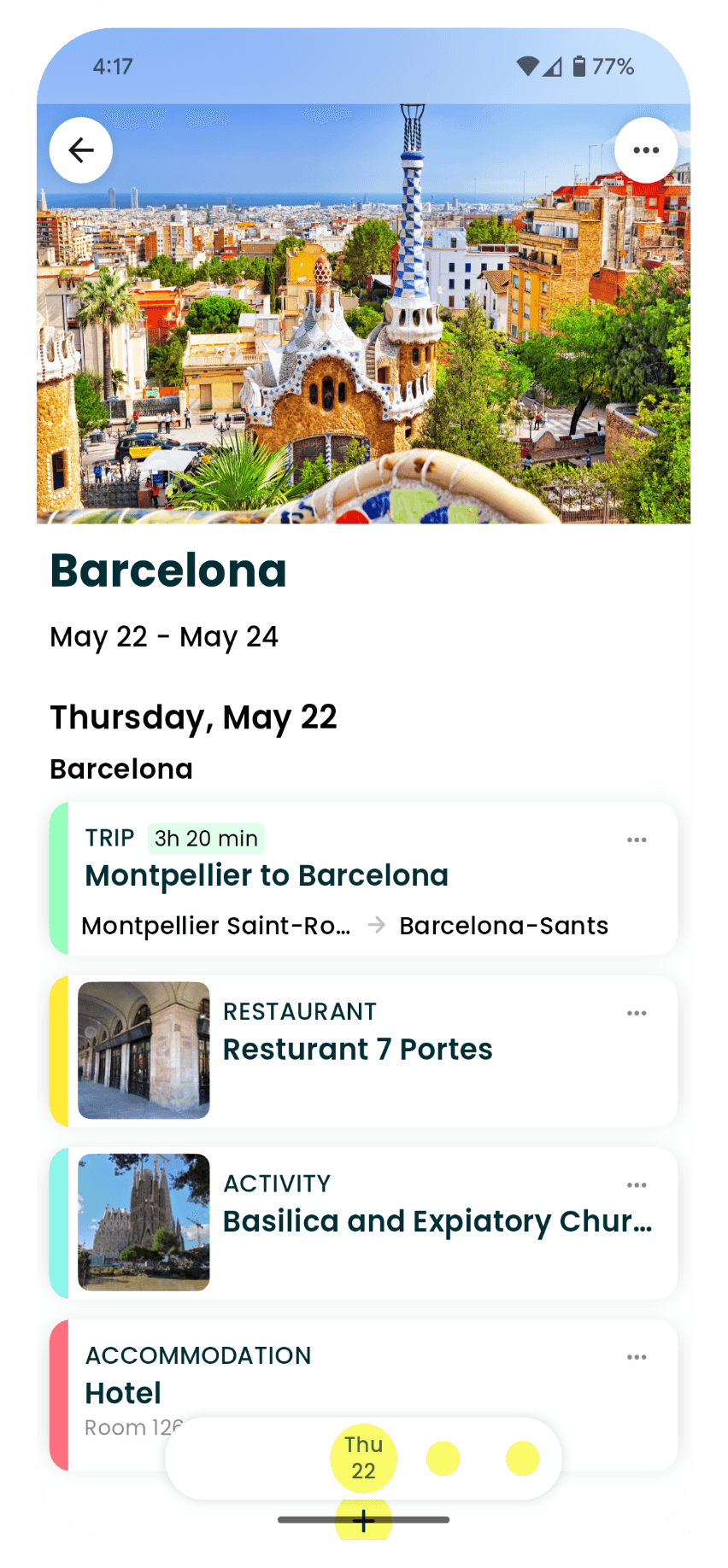 Screenshot of the application