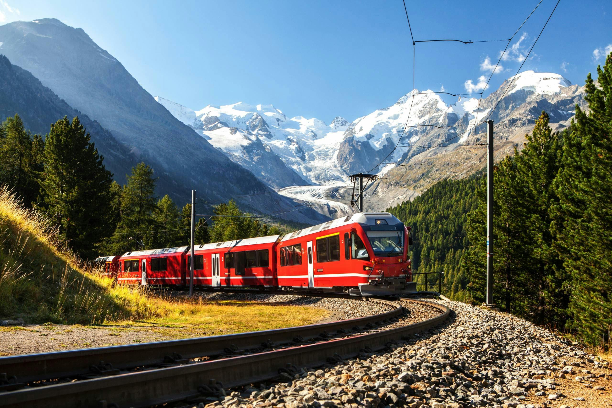 Travel in the mountains by train